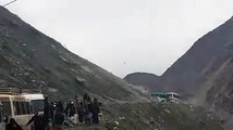 Dozens of people are traveling in buses on the Karakoram Highway (KKH) were Stuck in a deadly landslide after the recent