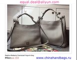 Mulberry Oversized Freya In Grey Real leather Replica for Sale
