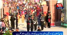 Lahore: Flag lowering ceremony at Wagah Border