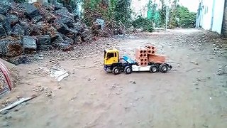 Bruder RC man truck carrying bricks