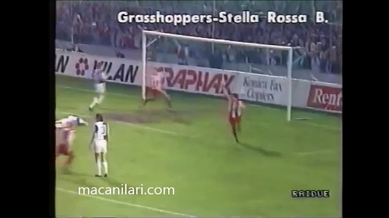 03.10.1990 - 1990-1991 European Champion Clubs' Cup 1st Round 2nd Leg Grasshoppers Zürich 1-4 Crvena Zvezda