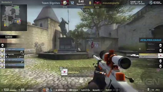 CS:GO - Clutch 1v4 Sniper Save by Mousesports at ESL Pro League