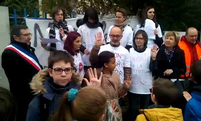 Jarville : manif' contre une fermeture de classe à Majorelle