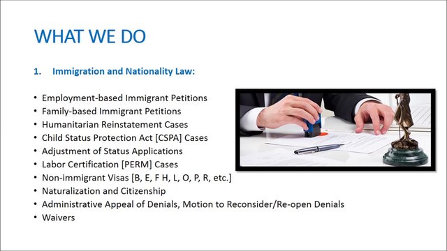 Services offered by Palacios law firm