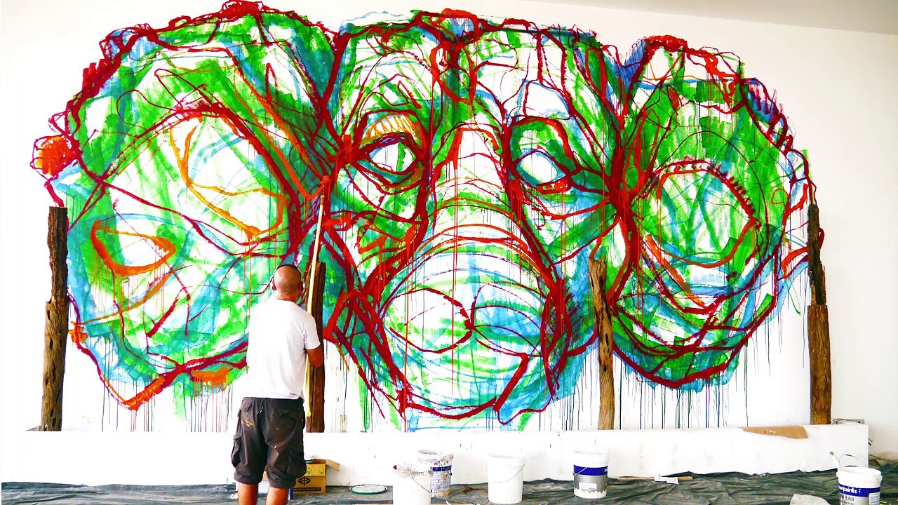 DaCruz et Marko93, deux street artistes font une toile à quatre mains