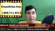 Cleveland Cavaliers vs. Milwaukee Bucks Free Pick Prediction NBA Pro Basketball Odds Preview 3-23-2016