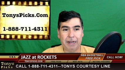 Houston Rockets vs. Utah Jazz Free Pick Prediction NBA Pro Basketball Odds Preview 3-23-2016