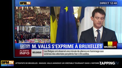 Attentats de Bruxelles : Après l'état de guerre, Manuel Valls annonce un tournant dans l'Histoire (Vidéo)