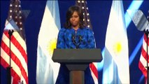 First Lady Michelle Obama marks milestones set by women in Argentina