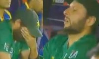Shahid Afridi Crying after losing match against New Zealand