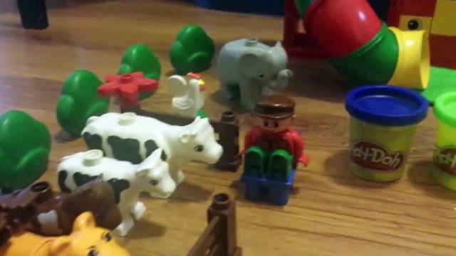 Brinquedos Lego Play-Doh Farm Lego Zoo surprise egg Massinha Old Mc Donalds