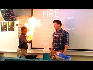 Science Teacher Sets Student's Hand on Fire