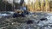 Belarus Mtz 1025 stuck in mud, difficult conditions in the forest