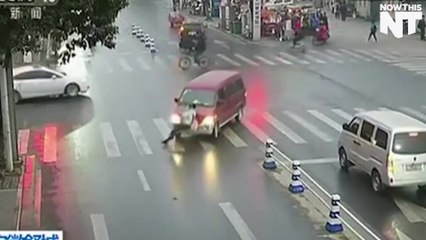 Bystanders Rush To Rescue Girl Run Over By Van