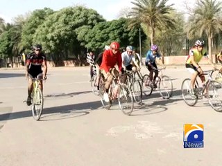 Cycle race held in Lahore on Pakistan Day -23 March 2016