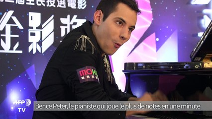 Bence Peter, le pianiste qui joue le plus de notes en une minute