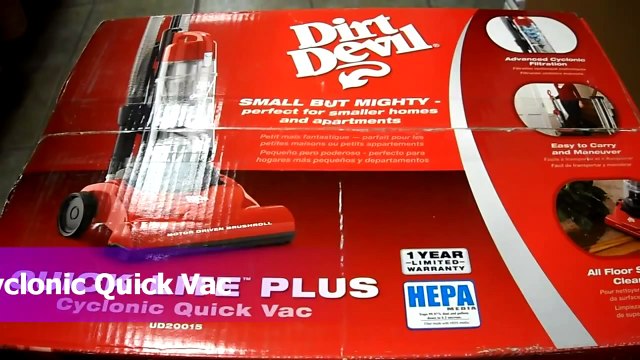 Unboxing Review Dirt Devil Cyclonic Quick Vac Vacuum HEPA Lite Plus Small But Mighty compa