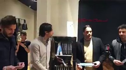 Mauri, Matri, Marchetti e Guerrieri ospiti alla boutique Cruciani