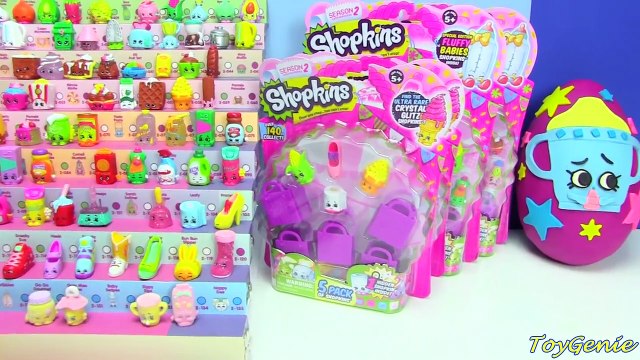Shopkins Fluffy Baby Sippy Sips Play Doh Surprise Egg Crystal Glitz 5 and 12 Packs