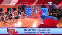 Mariela Viteri en conversaciones con canal de tv