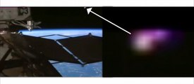 Pink UFO Captured Hovering Above the International Space Station
