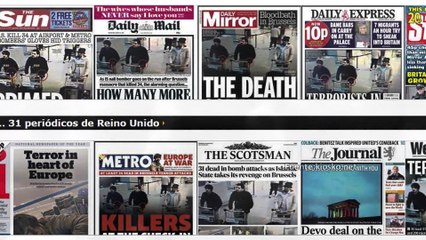 Portadas de diarios en el mundo condenaron ataque terrorista en Bruselas