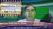 Kansas Jayhawks vs. Maryland Terrapins Free Pick Prediction NCAA College Basketball Odds Preview 3-24-2016