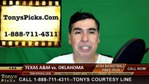 Oklahoma Sooners vs. Texas A M Aggies Free Pick Prediction NCAA College Basketball Odds Preview 3-24-2016