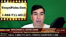 Notre Dame Fighting Irish vs. Wisconsin Badgers Free Pick Prediction NCAA College Basketball Odds Preview 3-25-2016