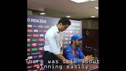 Dhoni Slams Media On Asking Question “You Hardly Won By 1 Run Against Bangladesh”