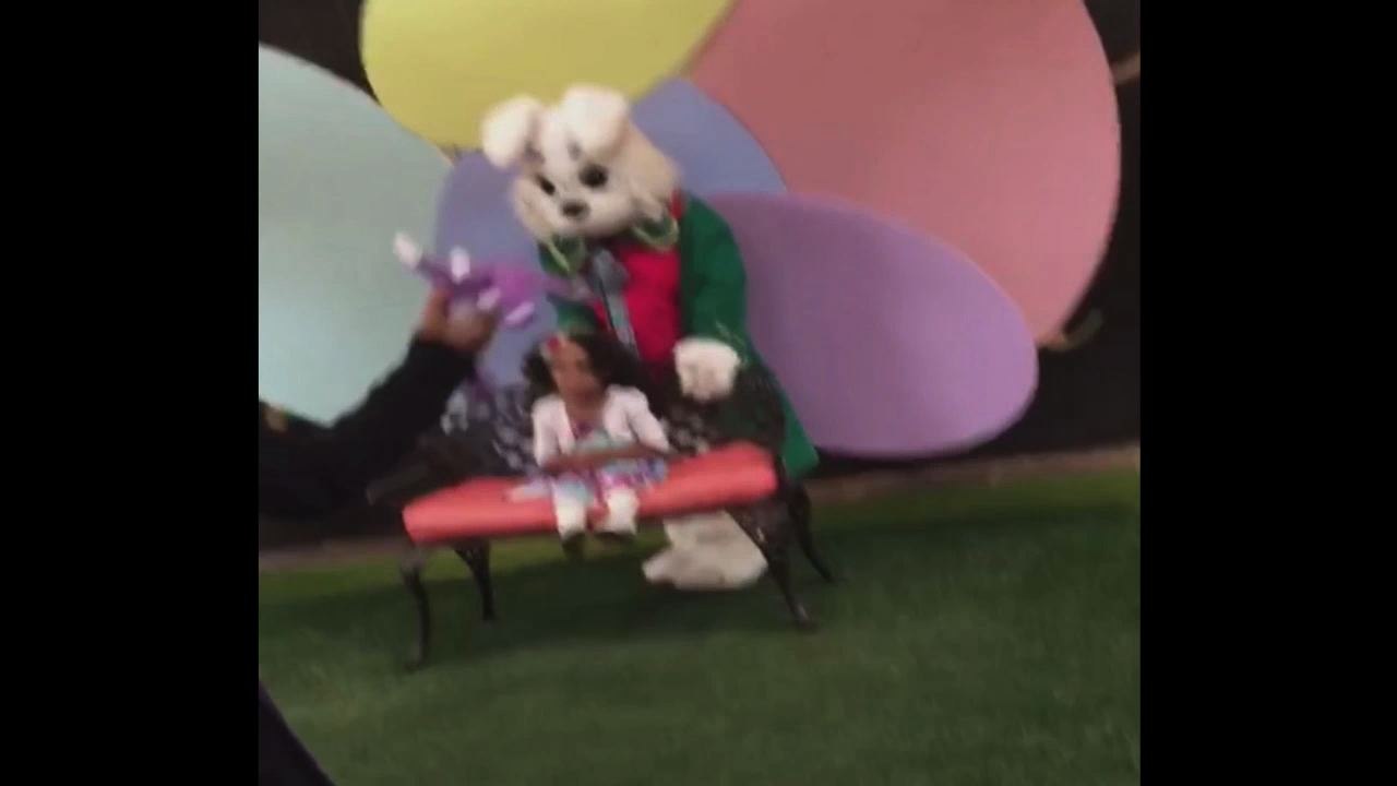Easter Bunny Gets A Little Too Close For Comfort