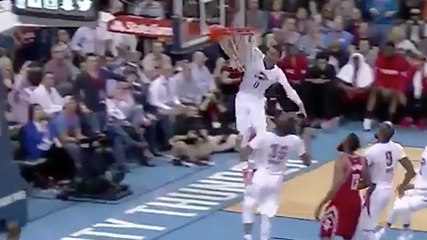 Russell Westbrook Dunks All Over the Rockets, Earns Triple-Double