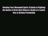 Read Healing Your Wounded Spirit: A Guide to Fighting the Battle of Grief after Divorce Death
