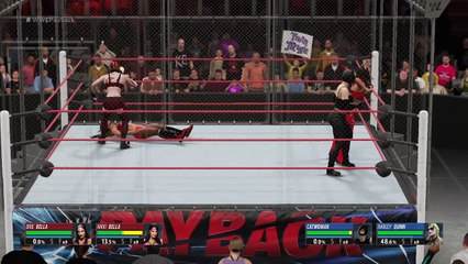 WWE 2K16 the bellas v suicide blondes cage match