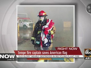 Tempe fire captain saves American flag