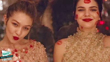 Gigi Hadid Covers Kendall Jenner In Kisses At Epic Sleepover