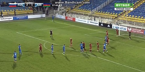 RUSSIA (U21) vs AZERBAIJAN (U21) 2-2 goal by Mammadov   24.03.2016