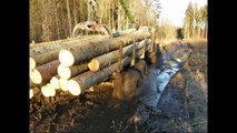 Belarus Mtz 82 forestry tractor in mud