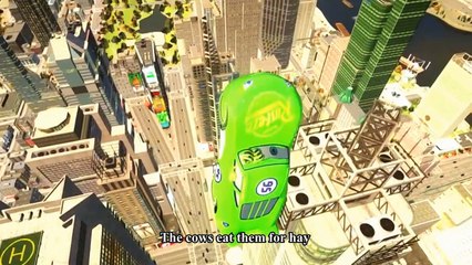 Cars Spiderman Nursery ♪ Grandpa's whiskers ♪ Custom Finger Family Green Rhymes