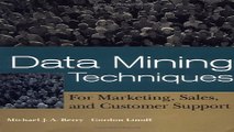 Download Data Mining Techniques  For Marketing  Sales  and Customer Support