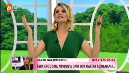 Esra Erol açıkladı- İşte Nevruz'un ayrılma nedeni
