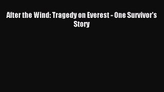 Read After the Wind: Tragedy on Everest - One Survivor's Story PDF Free