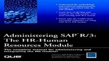 Download Administering SAP R 3  HR   Human Resources Module