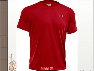Under Armour Top UA - Camiseta de manga corta para hombre color Rojo / Blanco talla L