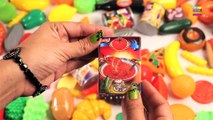 KZKCARTOON TV-Learn Names Of Fruits, Vegetables And Food With Velcro Toy Set _ Cutting Fruits