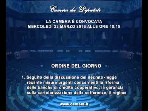 Roma - Camera - 17^ Legislatura - 596^ seduta (23.03.16)