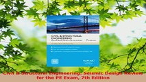 PDF  Civil  Structural Engineering Seismic Design Review for the PE Exam 7th Edition Read Online
