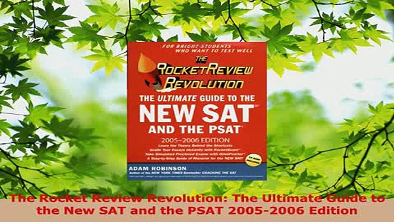 Download  The Rocket Review Revolution The Ultimate Guide to the New SAT and the PSAT 20052006 PDF Full Ebook