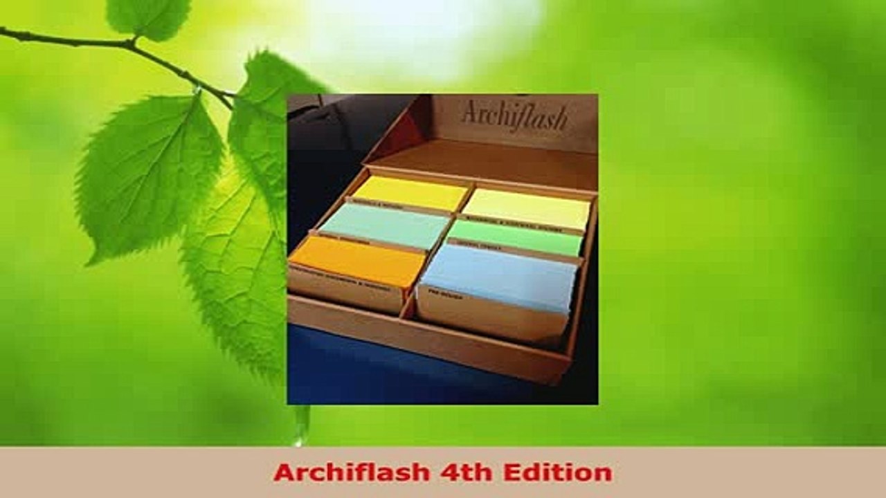 PDF  Archiflash 4th Edition PDF Online