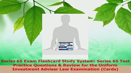 PDF  Series 65 Exam Flashcard Study System Series 65 Test Practice Questions  Review for the PDF Book Free